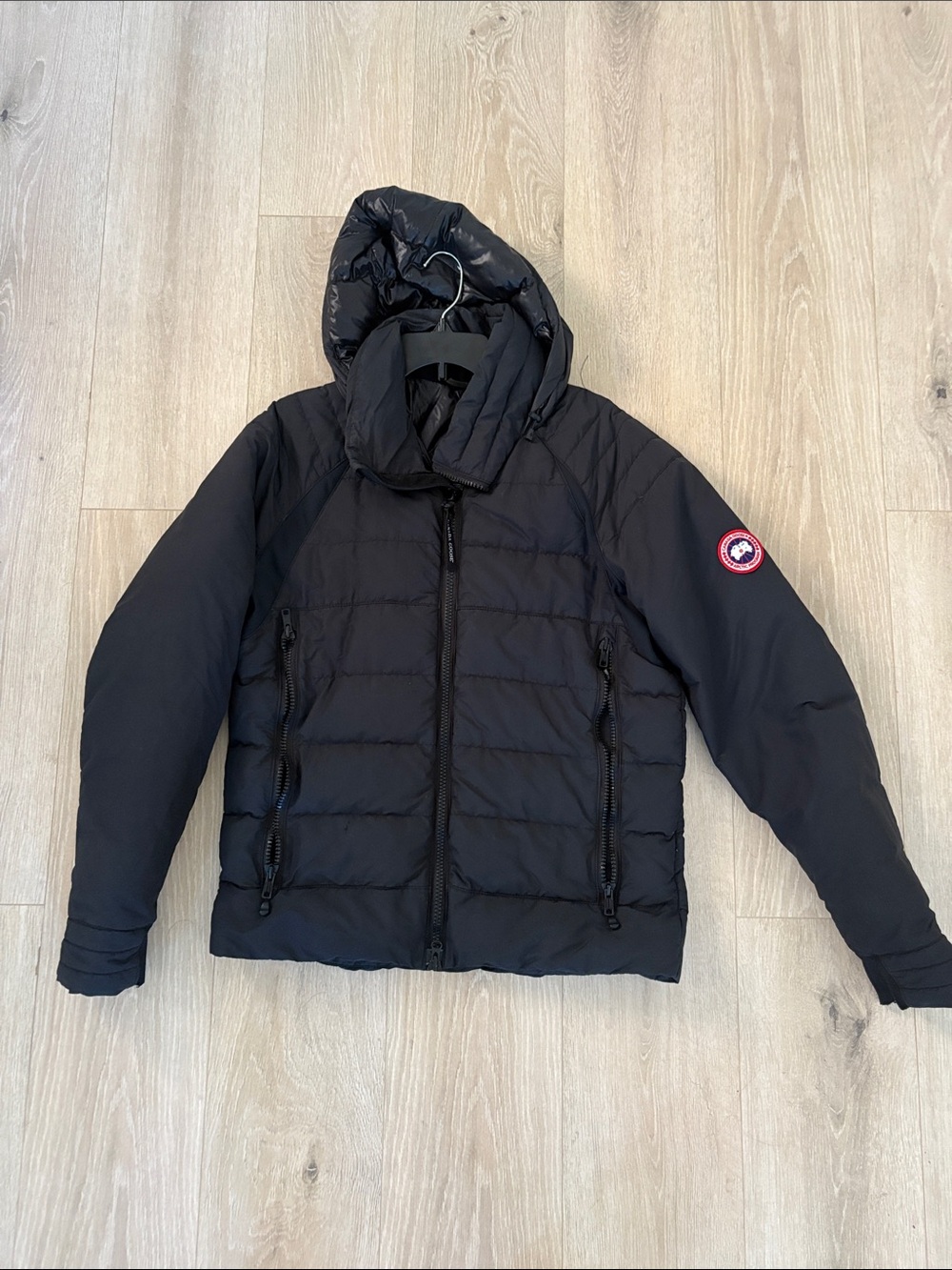 Canada Goose Men's Black Hooded Puffer Jacket